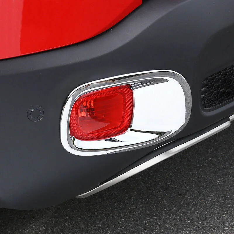 ABS Chrome For Jeep Renegade 2015 2016 2017 2018 Accessories Car Front Light Headlamps Eyebrow Trim Cover External Accessories