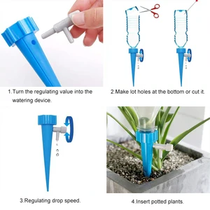 نظام سقي الزهور الأوتوماتيكي ، الري بالتنقيط الدقيق للنباتات المحفوظة بوعاء ، محلول سقي داخلي وخارجي ، 12 قطعة أفضل 10 نافورة مياه للبيع للحديقة - رقم 6