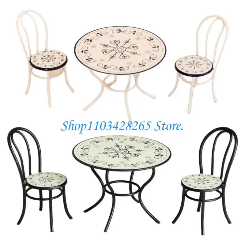 

Living Room Side Table Scene Dining Table Pretend Play Kid Playset Living Room Realistic Dollhouses Furniture Playset G2TE