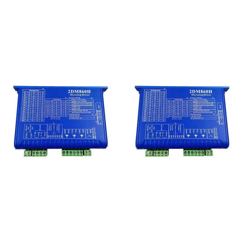 

AB41-2X 2-фазный цифровой шаговый драйвер 2DM860H 2.1A-8.4A 24-110 В постоянного тока 18-80 В переменного тока Универсальный для гравировального станка с ЧПУ с двигателем NEMA34
