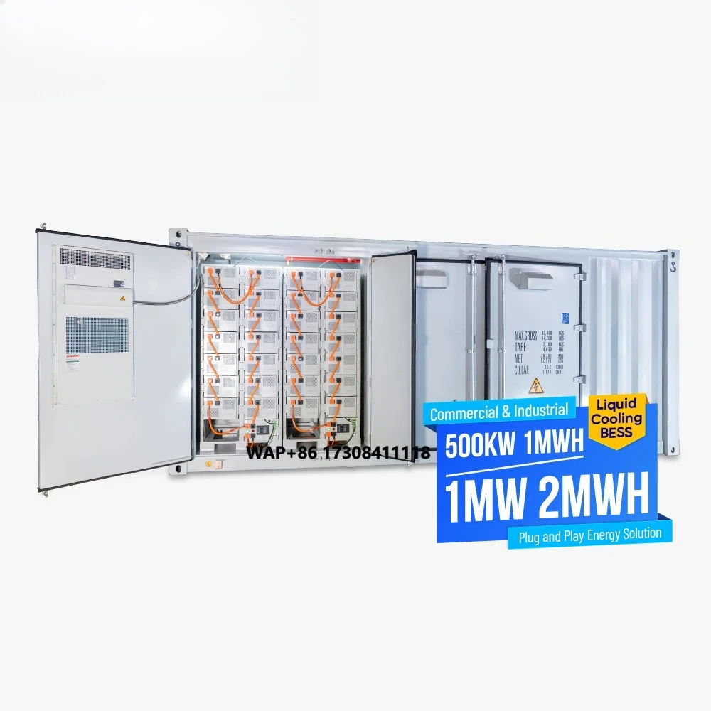 Solar Battery Energy Storage System 500Kw 1Mw 1Mwh 2Mwh 40Ft External Solar Power Battery Backup