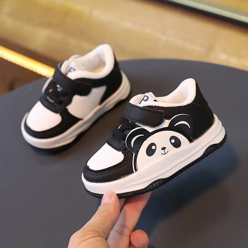 Sepatu Pumps Autumn0-3Year-Old dan semi, sepatu olahraga musim semi 2024, sepatu balita sol empuk motif kartun untuk anak laki-laki