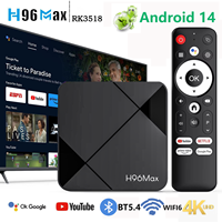 H96 Max Smart TV Box Android 14.0 Rockchip RK3518 2GB 16GB Support WIFI6 4K 3D Set Top Box Youtube Media Player Android TV Box