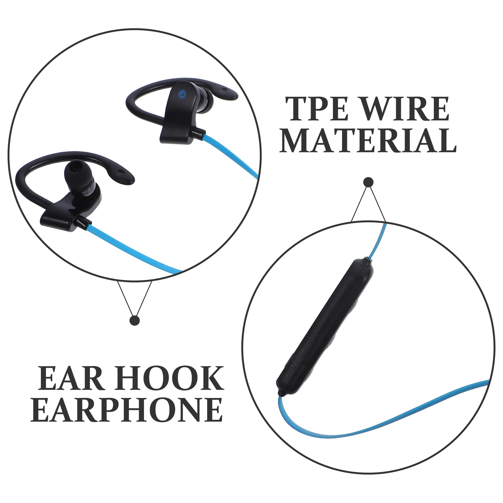 

Earphones Wired Stereo Headset Hook Headphones Cell Multi-function Button over Hanging