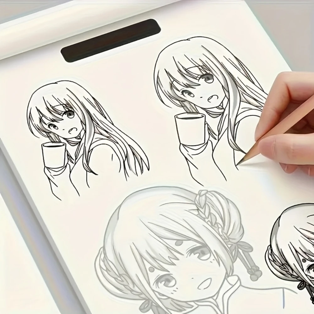 Two Anime Drawing Secrets, Easy to Learn from Scratch with Simple Line Drawing and Hand-Drawing Tutorials, Covering Character Design