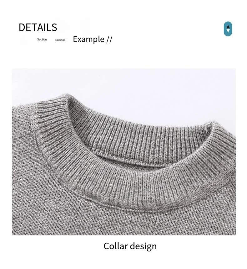 Bestseller: Lockerer Herren-Pullover mit langen Ärmeln, Rundhalsausschnitt, gestreiftem Muster, für den täglichen Gebrauch, Winter, neuer Trend, Freizeitpullover. – Detail 10