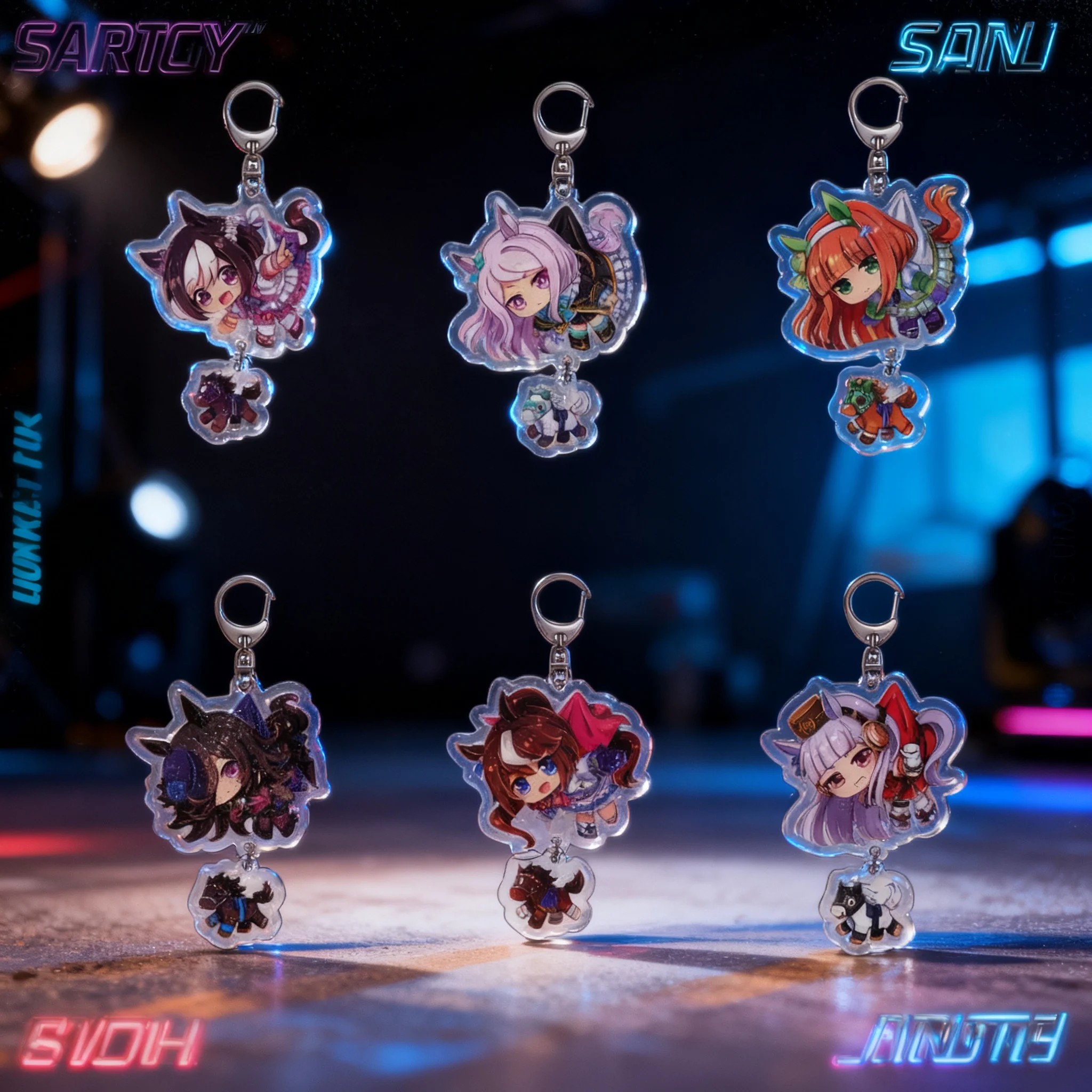 Anime Umamusume Pretty Derby Acrylic Keychain Special Week Silensius Creative Pendant Pendant Charm Gift