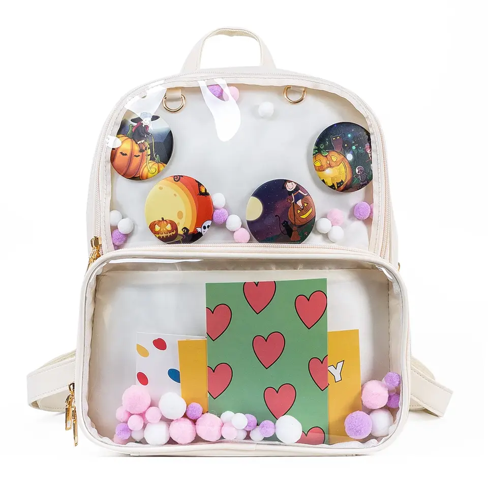 clear mini backpack ita HFPPXHSY Bag Pin Display Japanese Kawaii Casual for Travle Cosplay with Insert (Blue) : Clothing, Shoes & Jewelry HFPPXHSY Mini Backpack Ita Bag