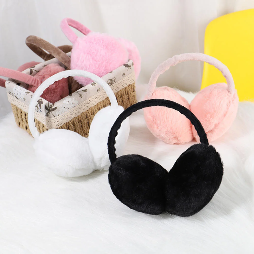 Paraorecchie invernali soffici donna uomo Faux Fur Warm earffs Girls Fuzzy cuffie pieghevoli per bambini Cashmere Soft Warmer Earlap