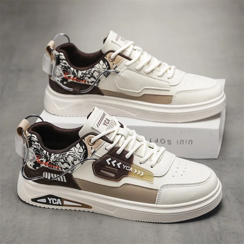 Zapatillas de deporte informales para hombre, zapatos Unisex a la moda, duraderos, antideslizantes, con suela gruesa, cómodos, transpirables, fáciles de cl, 2025