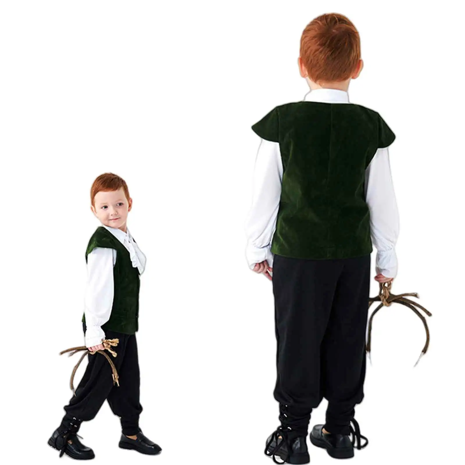 زي فارس قرصان القرون الوسطى الفيكتوري للأطفال ، زي مصاص دماء للأولاد ، عصر النهضة ، مكشكش ، عيد الهالوين