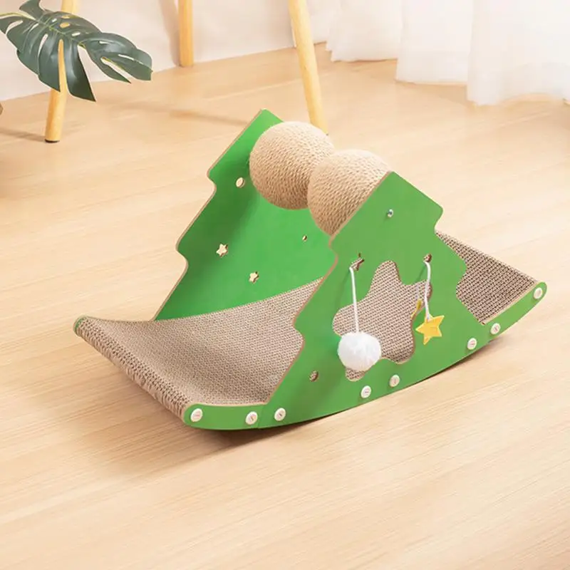 

Cat Scratching Board Cat Cardboard Bed Shaking Christmas Tree Design Cat Sleeping Mat Cat Claw Sharpener Bed Cardboard Bed