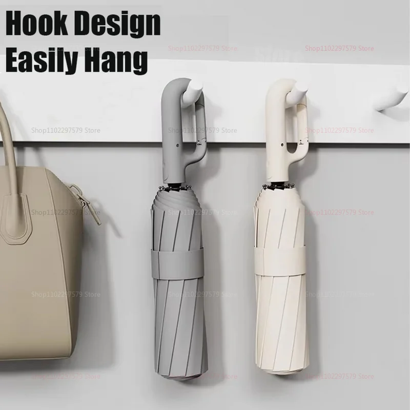 2025 مظلة أوتوماتيكية جديدة 125 سنتيمتر مقاومة للرياح والمطر الموسع المحمولة المدمجة حلقة تسلق تصميم السفر استخدام الاستوديو في الهواء الطلق. #5