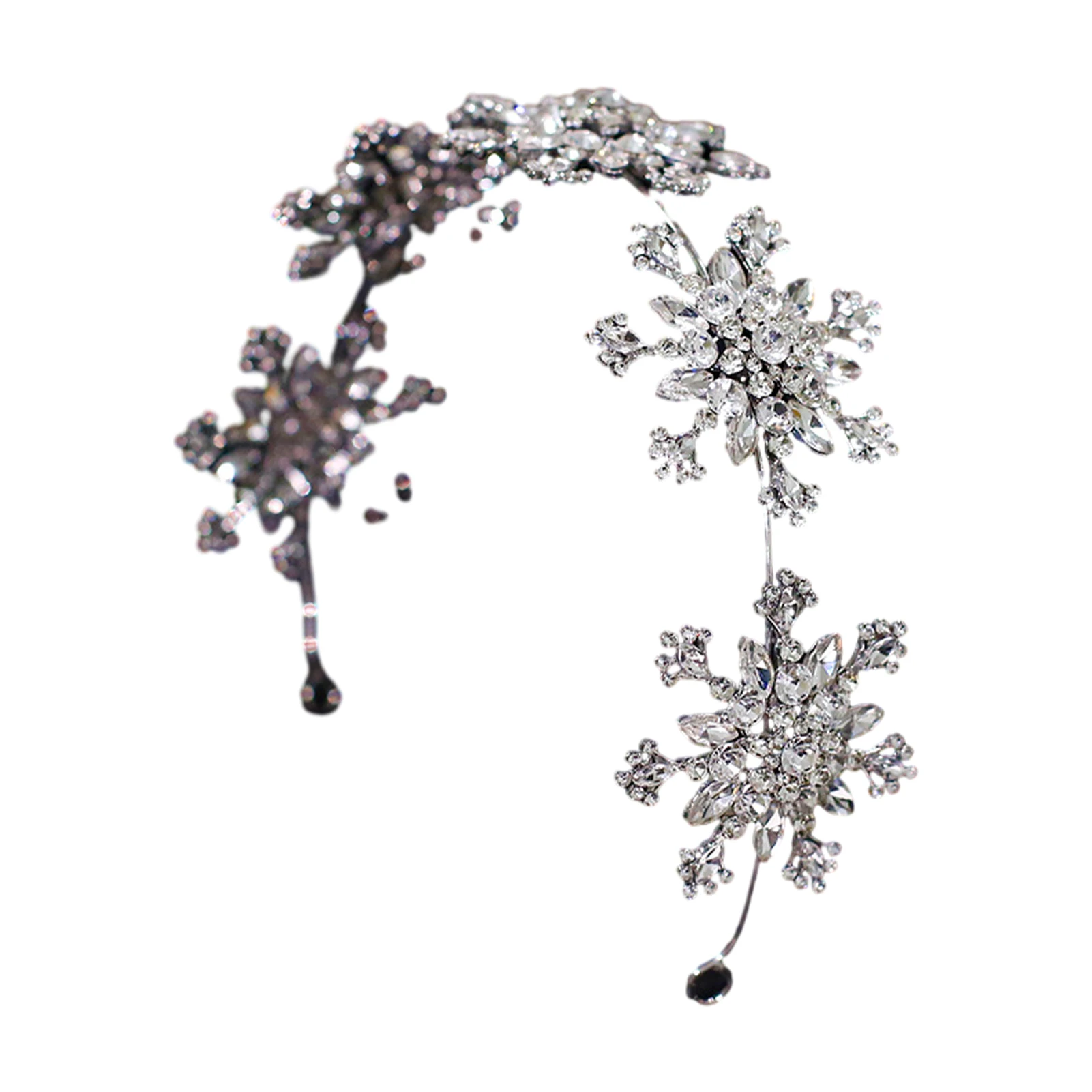 Alloy Stylish Trendy Rhinestone Hair Dress Wedding Hair Accessories Durable Long-lasting