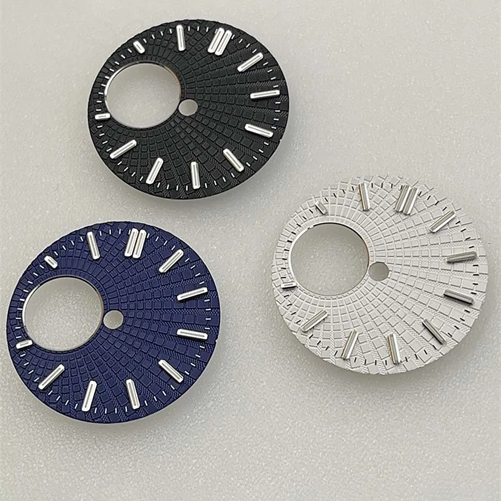 28.5mm Green Luminous Watch Dial for NH38 Automatic Mechanical Movement Blue/Black/White Watch Faces for NH34 Movement