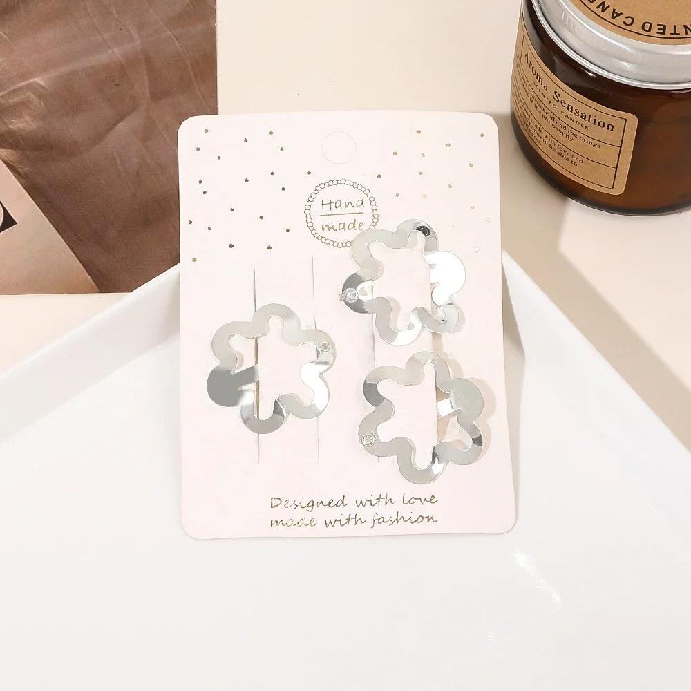 3 قطعة/الحقيبة الفضة الذهب ستار Y2K المعادن حافة معدنية كليب النساء الفتيات مقاطع الشعر مشبك خاطف المشابك الشعر مجوهرات بنس للشعر غطاء الرأس #6