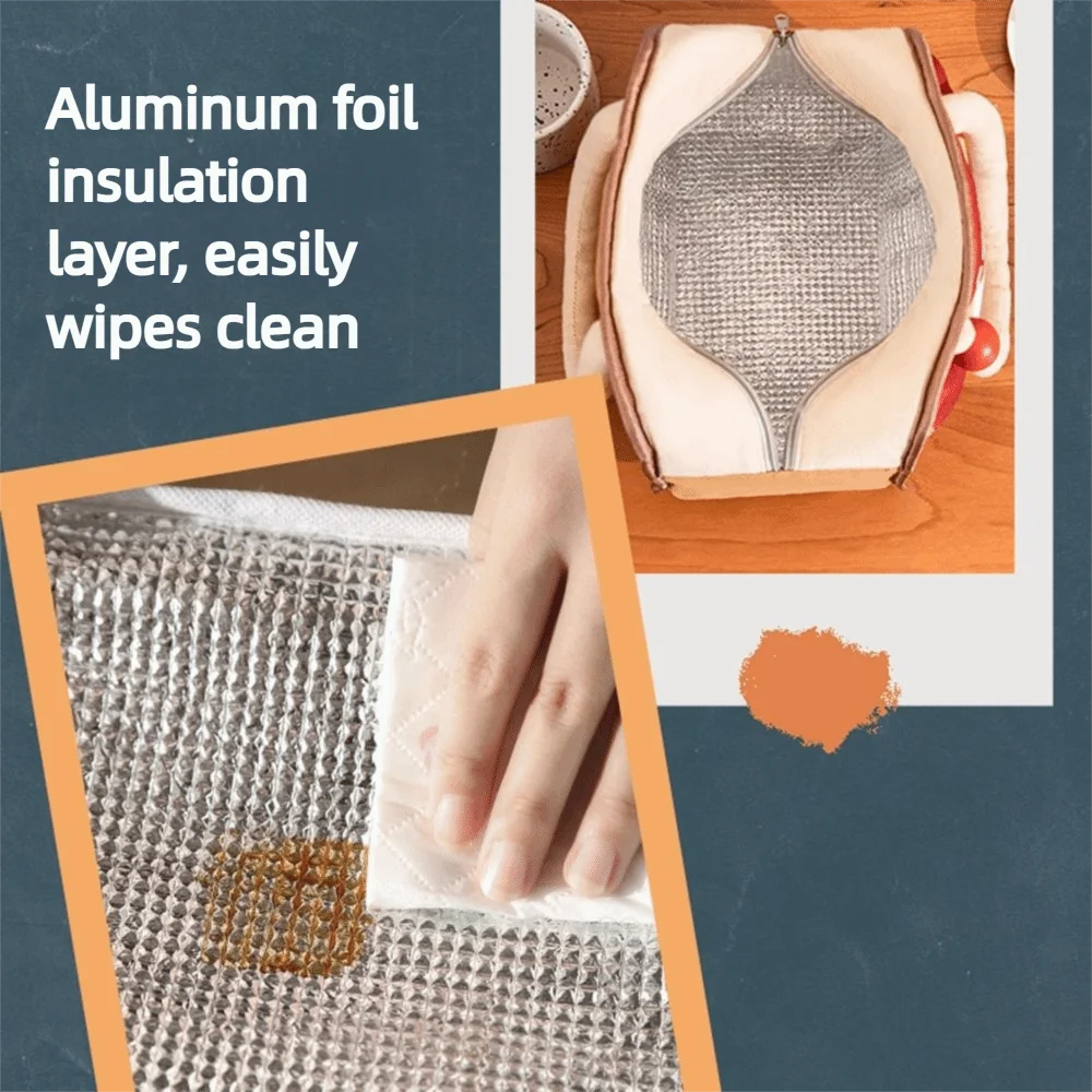 حقيبة غداء لطيفة ذات سعة كبيرة، صندوق غداء سميك وخفيف الوزن، حاوية نزهة معزولة للطعام للاستخدام اليومي