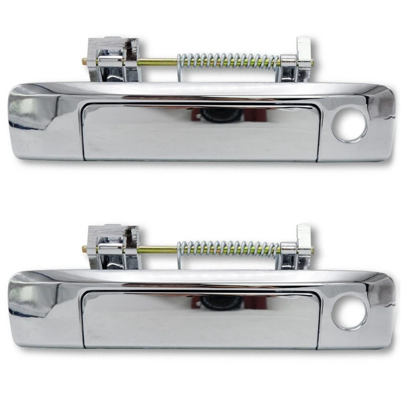 2X Chrome Rear Tailgate Handle Trunk Release Handle Switch (With Keyhole) For Ford Ranger Everest Mazda BT-50 2012-2019