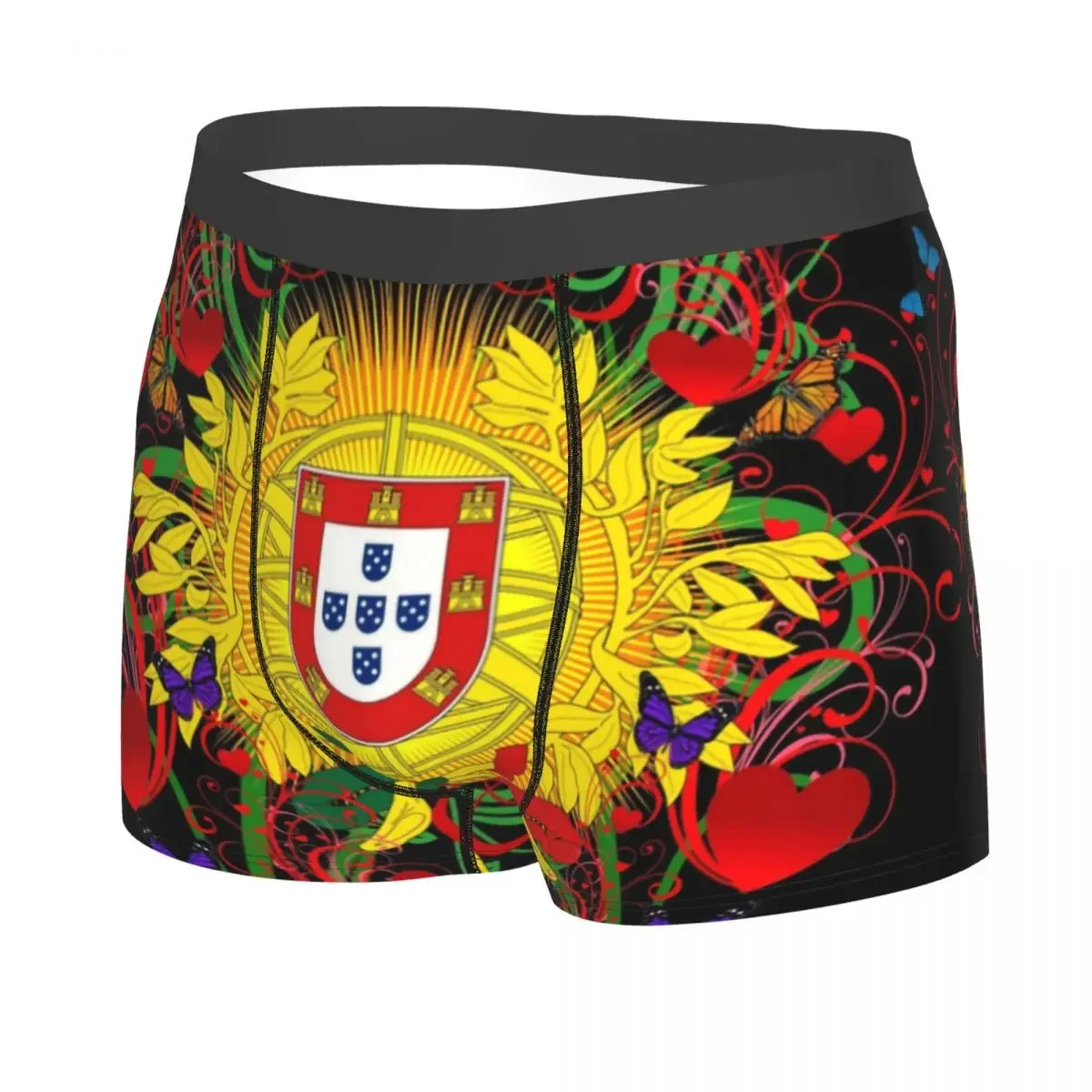 Portugal Portuguese Art Underwear Male Sexy Printed Custom Coat of Arms Boxer Shorts Panties Briefs Soft Underpants