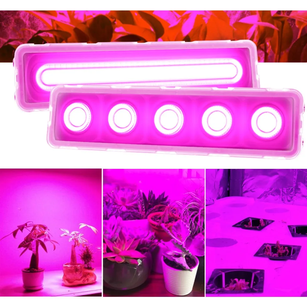 50W espectro completo LED crece la luz lámparas de cultivo impermeable IP67 COB luz de inundación de crecimiento para plantas invernadero