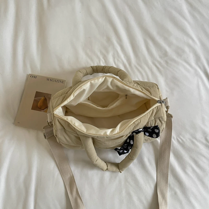 2026 Neue Designer-Schultertasche mit Karomuster, Space-Baumwoll-Handtasche für Damen, Große Kapazität, Daunengepolsterte Gesteppte Einkaufstasche für Damen – Detail 18