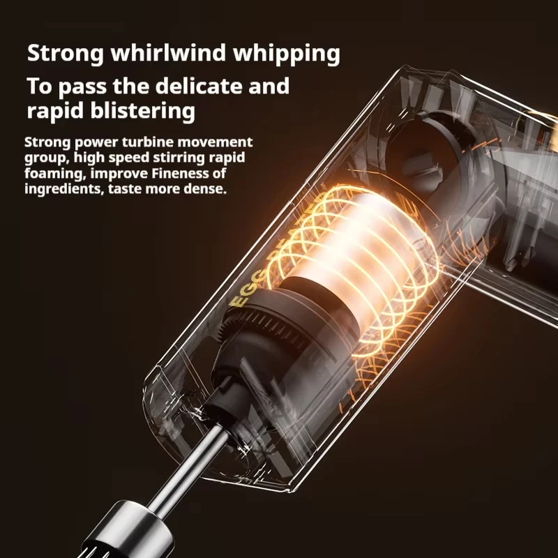 Xiaomi اللاسلكية الكهربائية خافق البيض المنزل استخدام كريم خفقت طوي كعكة الخبز التلقائي آلة الضرب البيض قابلة للشحن