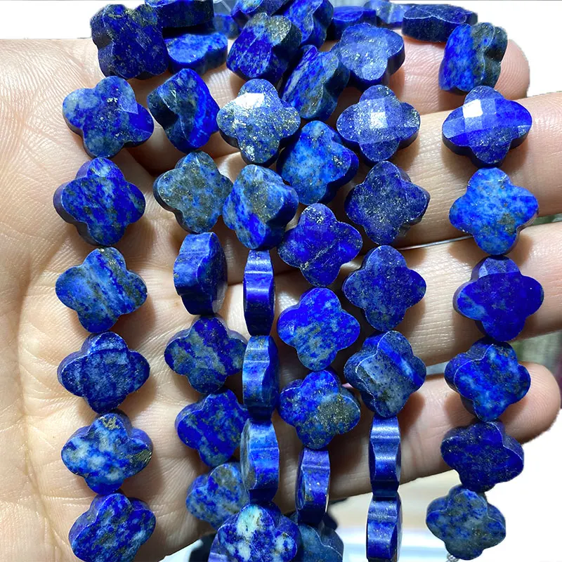 100% Natural Faceted Flower Spacer Beads Lapis Turquoise Labradorite Agate For Jewelry Making DIY Bracelet Necklace Charms 12MM