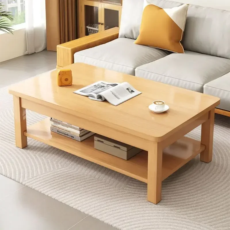 Coffee Table Chinese Style Living Room Rectangular Solid Wood Leg Tea Table Office Tea Table Small Apartment Low Table