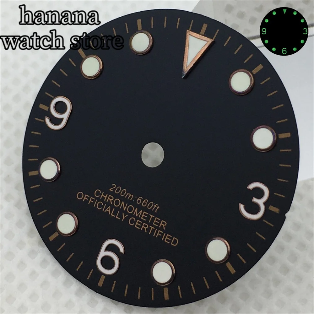 29mm gradient dial with black and brown color scheme and rose gold snowflake hands NH35 NH36 ETA2824 PT5000 Miyota 8215 movement