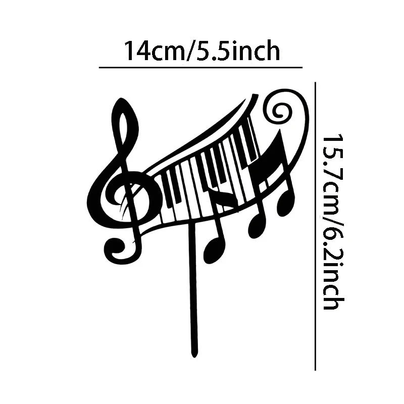 5 teile/satz Musik Thema Kuchen Plugin Geburtstag Abschlussfeier Segen Dekoration