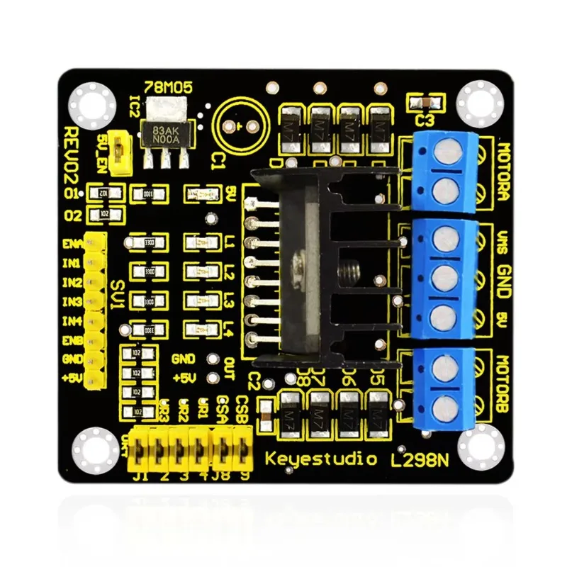 2026 Hot！ KEYESTUDIO L298N Motor Driver Board Module L298 for Arduino Stepper Motor for Microbit
