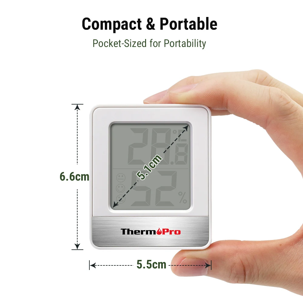 TP49 Mini Hygrometer Weather Station Black White Digital Room Thermometer Hygrometer Temperature Humidity Monitor