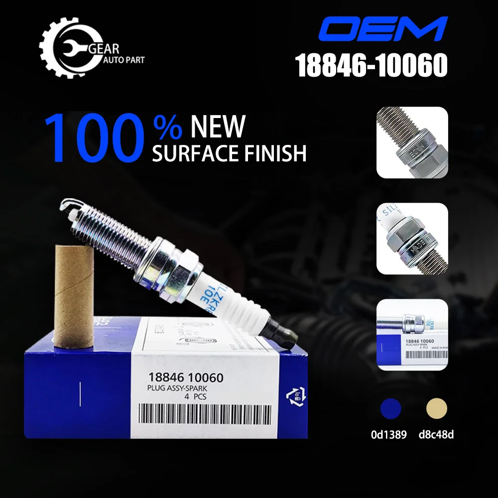 4PCS 18846-10060 SILZKR6B-10E Iridium Spark Plug For Hyundai I30 Solaris Kia Soul Accent Veloster 1884610060 SILZKR6B10E