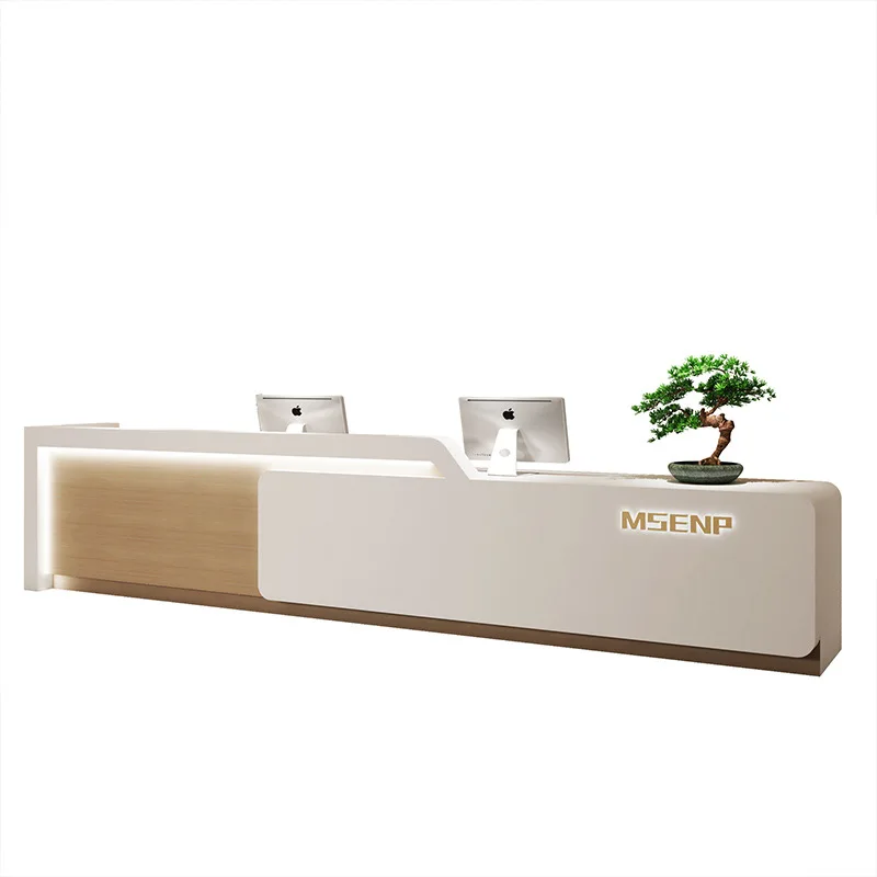 Meja Kasir Modern Kelas Atas Bergaya Cina untuk Lobi Hotel, Meja Resepsionis, Furnitur Cajero JT40C