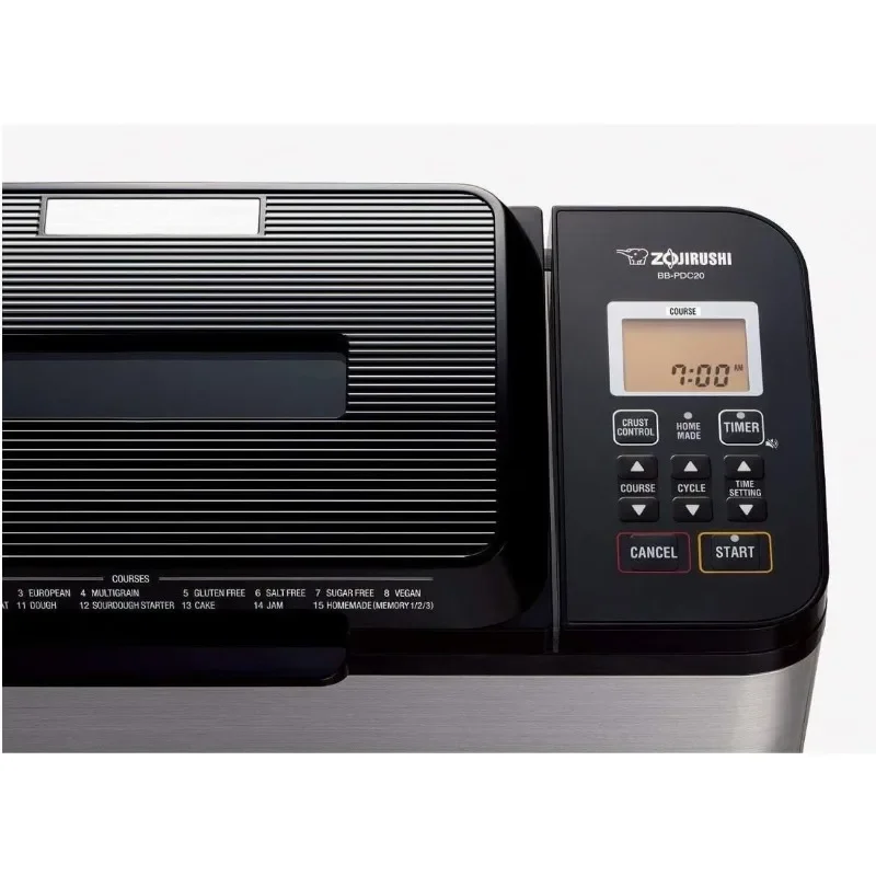 Zojirushi BB-PDC20BA Home Bakery Virtuoso Plus Breadmaker, 2 lb. loaf of bread