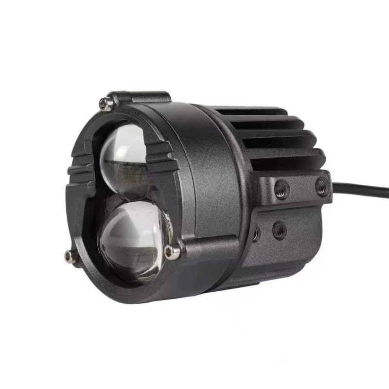 

For Motorcycles & Cars: 3-Inch Dual LED Fog Light Kits, Low Beam (Yellow) with White Laser LED Spotlights