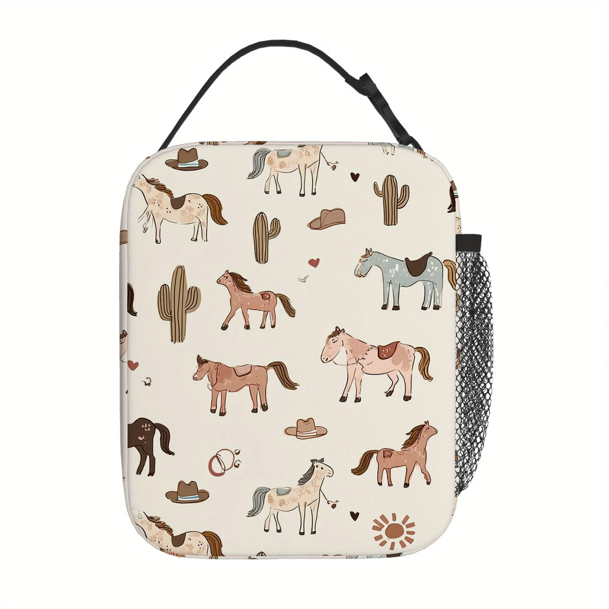 1pc Thermal Bag with Western-Themed Designs, Suitable for Insulation Purposes. It Is Not Intended for Direct Food Contact And Is