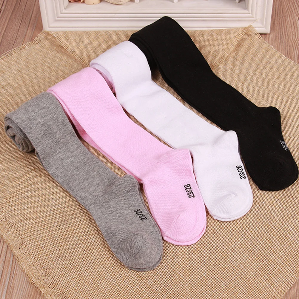 Collant in cotone per bambina da bambino Collant caldo bianco comodo elasticizzato con cintura allargata per ragazze da 12 a 24 mesi