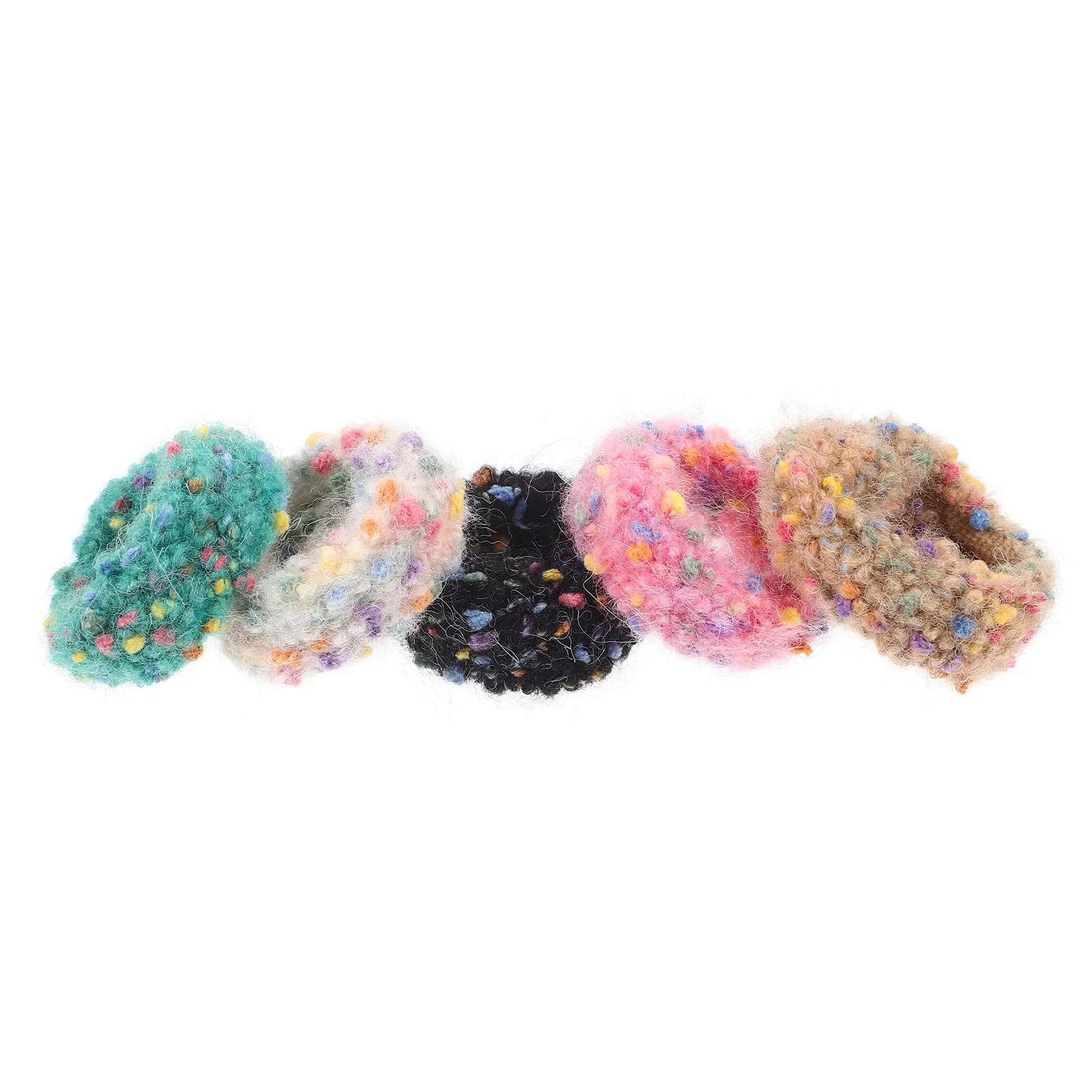 

5Pcs Soft Fabric Hair Scrunchies for Women Elegant Stretchy Ponytail Holders Daily Party Wedding Winter Hair Accessories Bulk