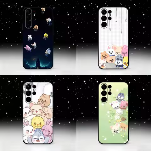 S-Stray-K-Kids-s Skzoos Kpop Phone Case For Samsung S25,S24,S21,S22,S23,S30,Ultra,S20,Plus,Fe,Lite,Note,10,9,5G Black Cover