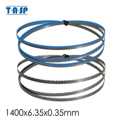 TASP 2pcs 1400mm Band Saw Blade 1400x6.35x0.35mm Woodworking Bandsaw Tools for 8'' Draper Scheppach Einhell TH-SB200 TPI 6 10 15