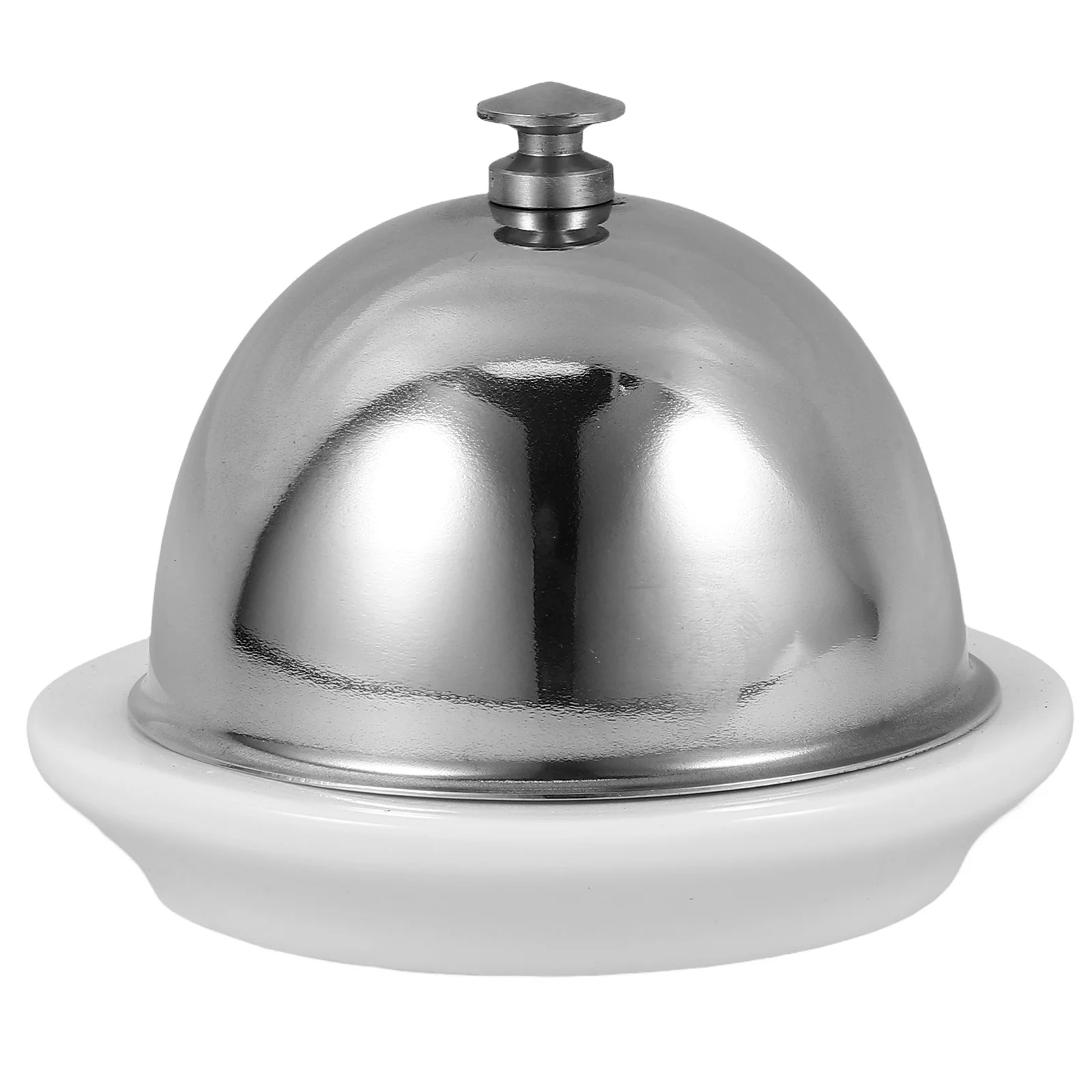 

French Ceramic Butter Dish Airtight Condiment Container with Dome Cover 1 Pc Cake Plate Storage Tray for Kitchen Tableware