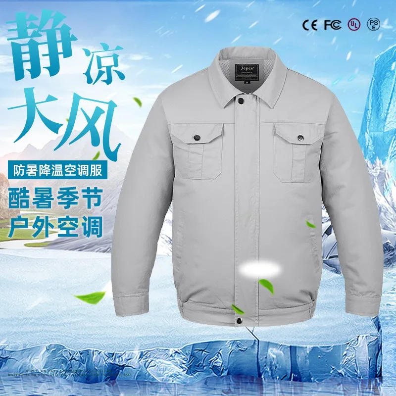 Outdoor Sports Cooling Fan Air Condition Coat Lightweight Quick Dry Clothing Heat Relief Vest for Riding Fishing
