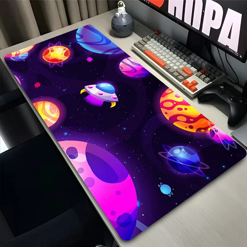 Space Galaxy Mouse Pad Colorful Computer Desk Mat Large E-sports Gaming Mousepad Rubber Keyboard Pad Cute Decorative Mausepad