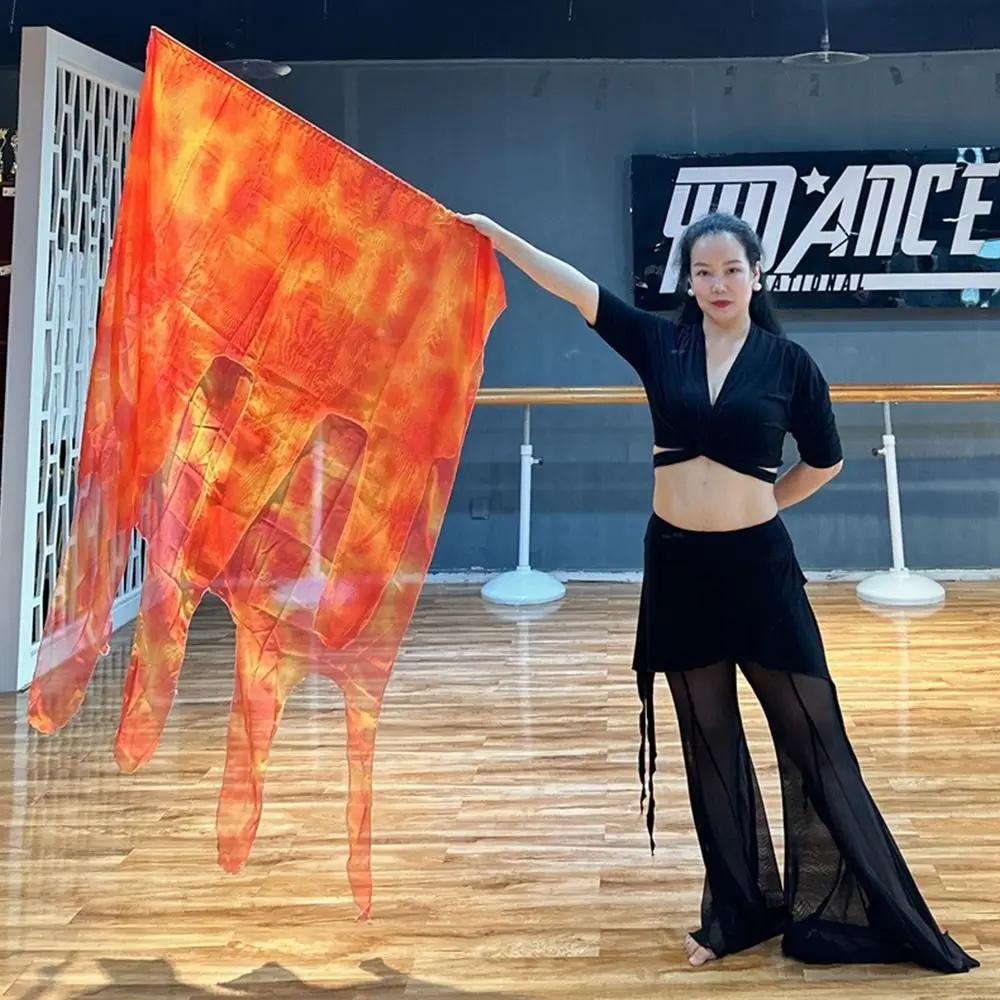 with Telescopic Sticks Belly Dance Accessories Props Multicolor Scalable Rods Semi-circular Flags Lightweight Dance Props