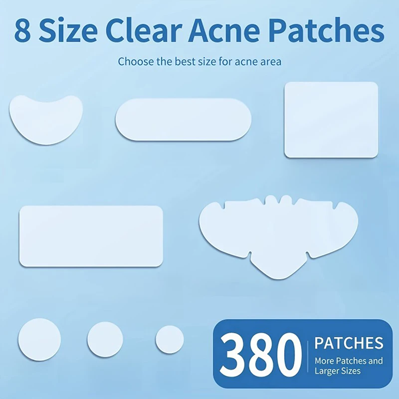 380 unids/set especificación múltiple parche Irregular para acné pegatina para el cuidado de la piel herramienta de maquillaje herramientas para el cuidado Facial