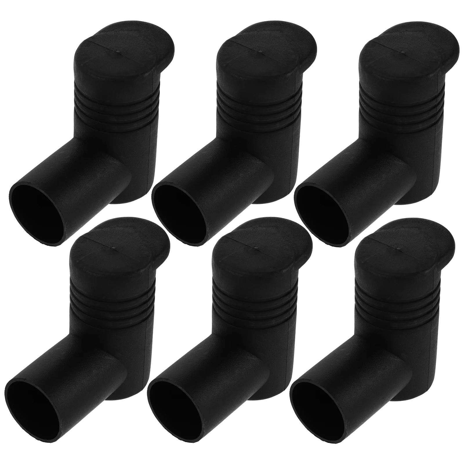 

6Pcs Clothes Drying Rack Connectors Black Plastic Tube Clamp Right Angle Reinforced Clothes Rail Plastic Joints Floor Standing
