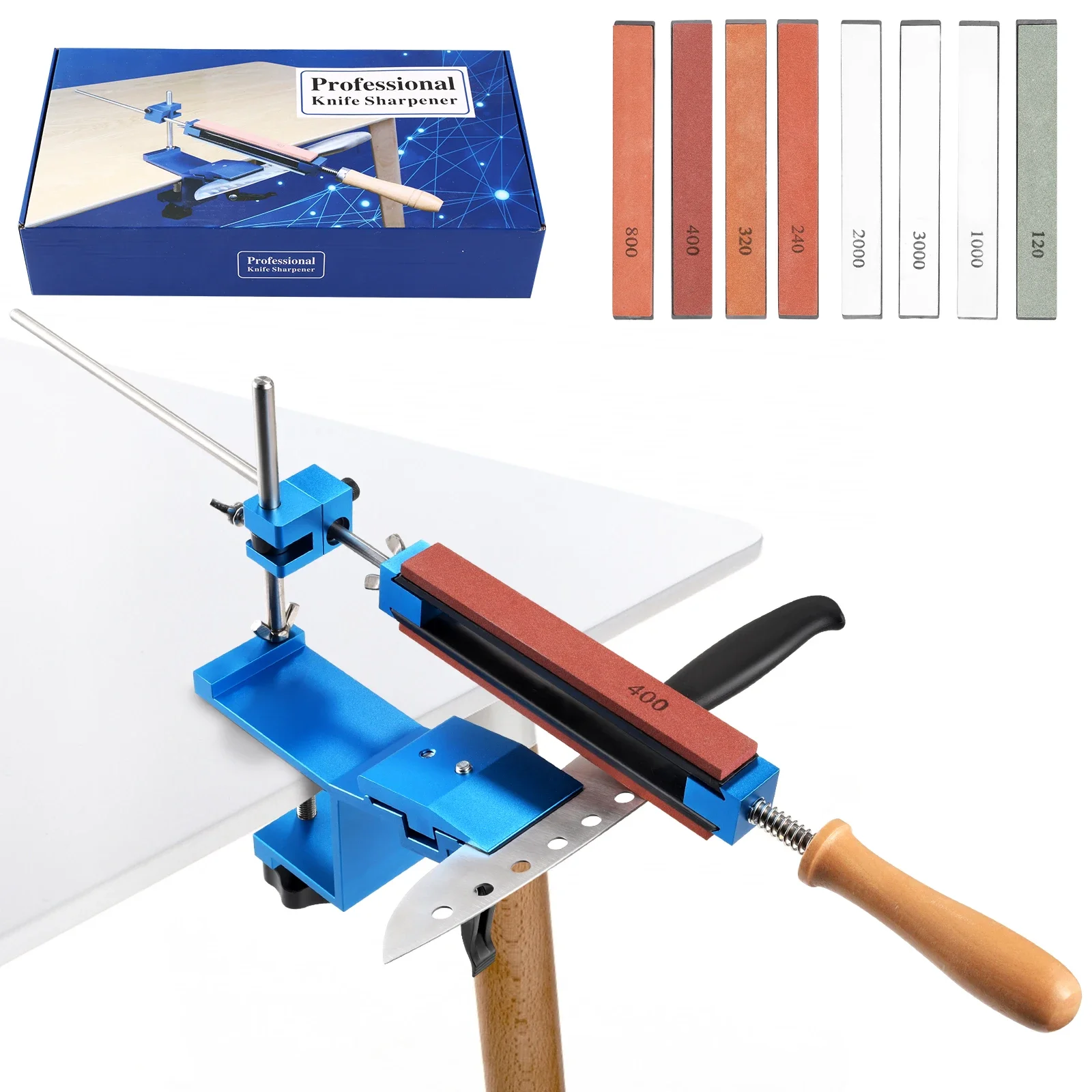 a*-Flip Fixed-Angle Knife Sharpener with Quick Release Design Knife Sharpening System Kit for Fine Grinding Polishing Tool.
