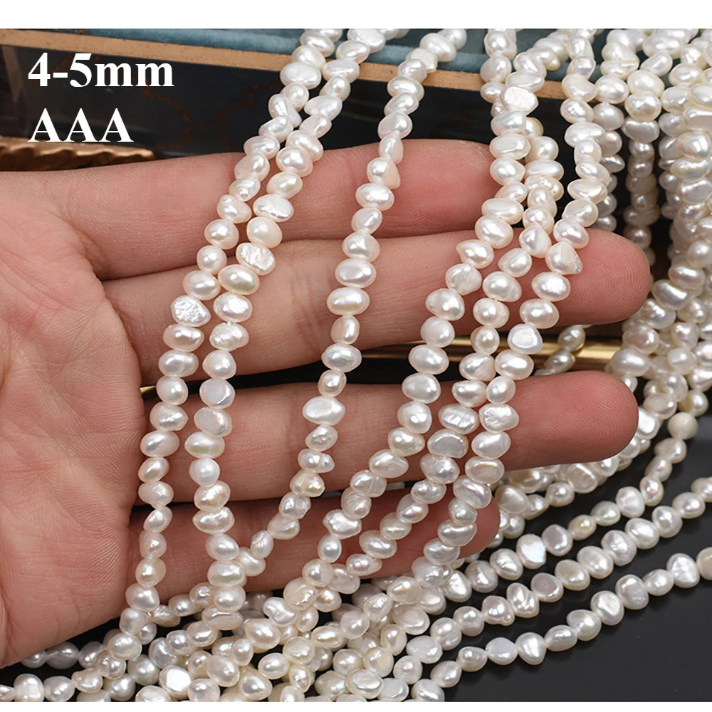 

4-5mm 3A Natural Freshwater Irregular Shape White Pearl Isolated Loose Bead Women Gift Jewelry DIY Necklace Bracelet Accessories