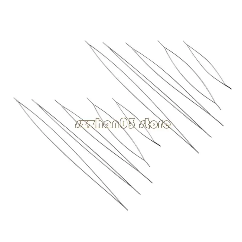 367C Practical Split End Beading Needle For Precisions Crafting Practical Carbon Steel Jewelry Making Supplies